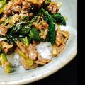 かよきっちゃん's cooksnap of when they made 小松菜と牛肉の豆板醤いため.
