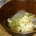masatonton's cooksnap of when they made 白菜と塩昆布のたまごスープ.
