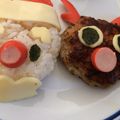 クラリーヌ's cooksnap of when they made クリスマス♡サンタさんプレート.