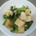 スガユ's cooksnap of when they made めんつゆで！こまつなと油揚げの煮浸し.