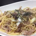 かつぺ's cooksnap of when they made 牛肉とネギのパスタ.