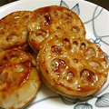 macky_'s cooksnap of when they made 蓮根の鶏肉挟み焼き.