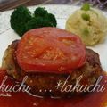 ぱうぱうきっちん's cooksnap of when they made フレッシュトマトとチーズのハンバーグ♪　.