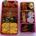 つーたん＊'s cooksnap of when they made 野沢菜漬けで三色そぼろ丼.