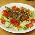 ぽりぽり拓庵's cooksnap of when they made 野菜が美味しい～♪牛肉たっぷりサラダ.