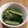 snow510's cooksnap of when they made キュウリのゴマ油風味.