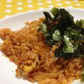 □♡ゆみきんぐ▽〇's cooksnap of when they made 簡単キムチ煮卵のせ チャーハン.