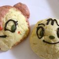 ぷちみみん's cooksnap of when they made メロンパンナとドキンちゃんのパン.