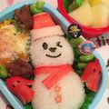 雉猫はるちゃん's cooksnap of when they made 簡単すぎ！雪だるまのお弁当♪.