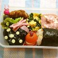 komutatata's cooksnap of when they made ポテサラで紫陽花　キャラデコおかず.