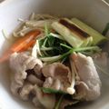 vine24's cooksnap of when they made 焼きネギ鍋(豚しゃぶ、寄せ鍋).