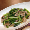 なもち1005's cooksnap of when they made 豚肉と小松菜のオイスターソース炒め♪.