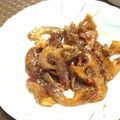 kinomegu08's cooksnap of when they made レンコンの甘辛炒め.