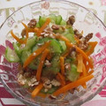 ヌーシ's cooksnap of when they made きゅうりと人参の✿ピーから和え.