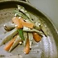 かよなみ's cooksnap of when they made ゴボウとオクラと人参のニンニク味噌和え.