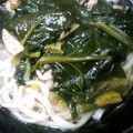 季節外れ's cooksnap of when they made ほうれん草と鶏肉の卵とじうどん.
