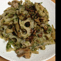 ぐぅたりん's cooksnap of when they made れんこんとごぼうの青のりバター醤油.