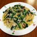 mあみすけm's cooksnap of when they made 麺つゆで♡ほうれん草としめじのパスタ.