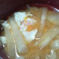 プゥたﾝCHU's cooksnap of when they made ＊大根と落とし卵の味噌汁＊.