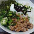 ちびごりす's cooksnap of when they made 海鮮＋ネバネバで欲張り丼♫♬.