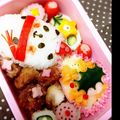 おでこまん's cooksnap of when they made キャラ弁☆コロコロパンダサンタ.