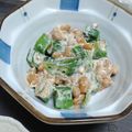 natsukori's cooksnap of when they made オクラ納豆のおかかマヨネーズ！.