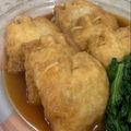 Martha775's cooksnap of when they made ＊豆腐と挽肉で油揚げの五目巾着煮＊.