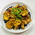 あっこ姉's cooksnap of when they made れんこんとさつまいもと鶏肉の甘辛炒め.
