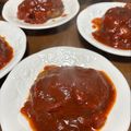 ばんぐら's cooksnap of when they made トマト缶で煮込みハンバーグ～♪♪.