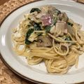 NaseOrchid's cooksnap of when they made 簡単♫きのこと豆乳のクリーミーパスタ.
