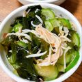 sanahey530's cooksnap of when they made ☆きゅうり･わかめ･カニカマの酢の物☆.