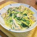 ユゥゆぅ's cooksnap of when they made ★豚肉と水菜としめじのバター醤油パスタ★.