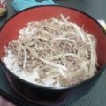 さんたに's cooksnap of when they made ひき肉ともやしだけ丼♪.