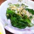 ユーロン's cooksnap of when they made ほうれんそうの塩おかかあえ.