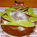 goldcity's cooksnap of when they made クリスマスに♪抹茶チョコのリースケーキ☆.
