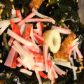 ゆずLOVER's cooksnap of when they made かにかまとわかめと竹輪の酢の物.