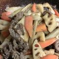 k_matsuda's cooksnap of when they made 牛肉と根菜の炒め煮.
