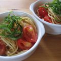 あっこりんママ's cooksnap of when they made ✿うめ～(梅)✿とまとのパスタ.