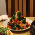 mktsnd's cooksnap of when they made クリスマス♪ポテサラブロッコリーツリー♪.
