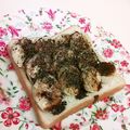 龍青空ママ's cooksnap of when they made ☆チョコバナナ黒胡麻シナモントースト★.