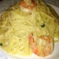Chet's cooksnap of when they made ほうれん草と海老の＊簡単クリームパスタ.