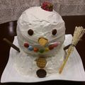 萌絵コ's cooksnap of when they made メリークリスマス☆雪だるまケーキ.