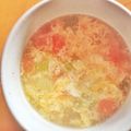 クイージ's cooksnap of when they made トマトとセロリのふわふわ玉子スープ♥.