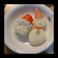 しろくまりん's cooksnap of when they made 簡単☆サンタさんおにぎり.