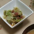 梨パフェ♪'s cooksnap of when they made 簡単☆キャベツの梅あえおひたし♫.