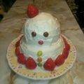 sarari's cooksnap of when they made いちごムースで雪だるまクリスマスケーキ❄.