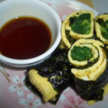 kouSR's cooksnap of when they made ほうれん草のタマゴのりまき.