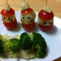 としみみけい's cooksnap of when they made クリスマス♪可愛いミニトマトのサンタ風♪.