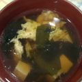 ラリー＆サラ's cooksnap of when they made 豆腐とわかめの卵スープ.