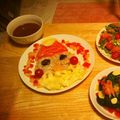 chafame's cooksnap of when they made サンタクロース簡単キャラ弁.